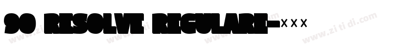 90 Resolve RegularE字体转换